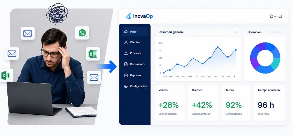 De operación caótica a dashboard InovaOp con resultados medibles
